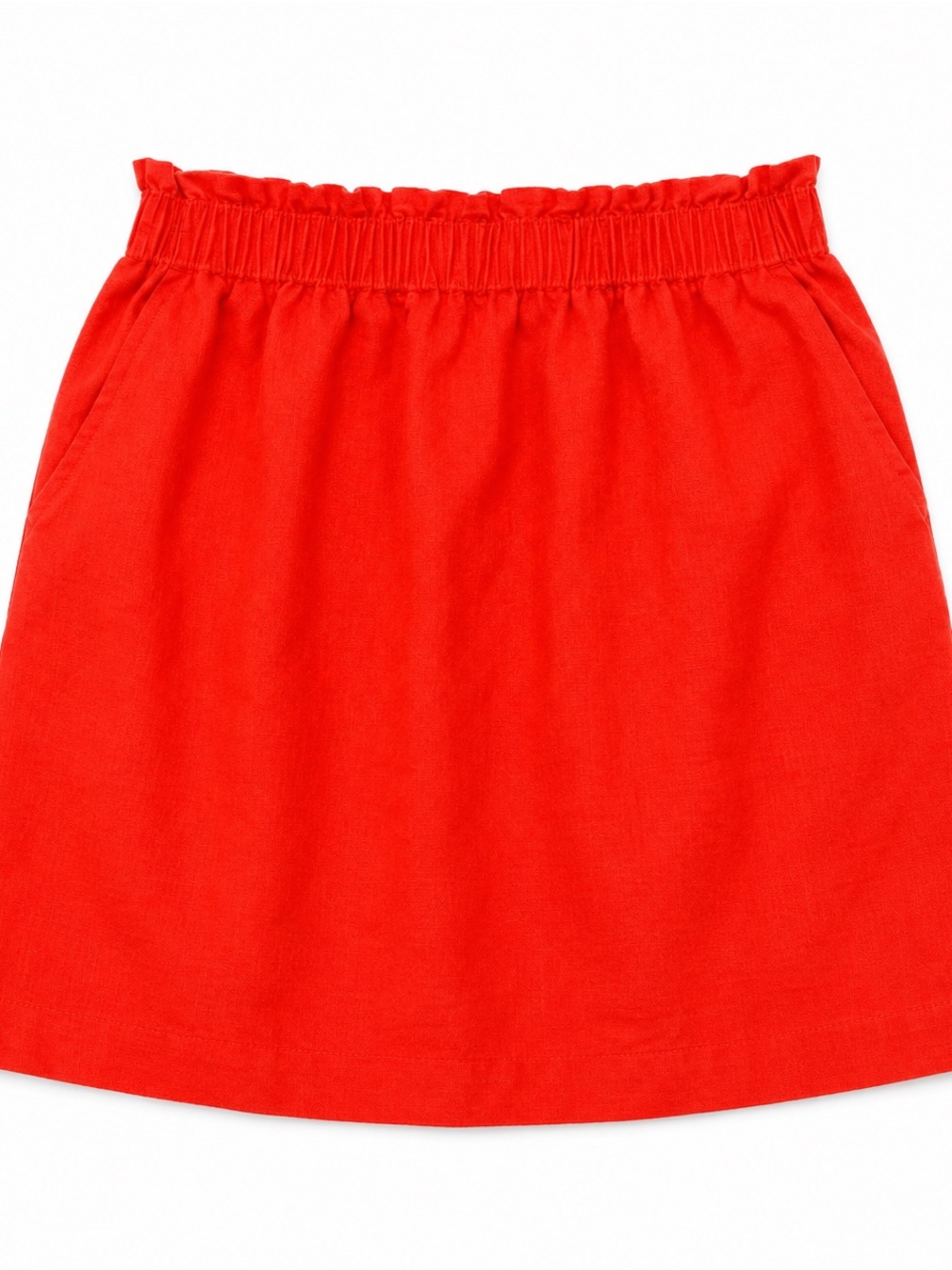 J.Crew Linen Blend Mini Skirt Womens 12 Red Orange